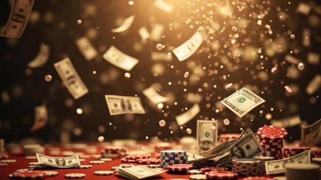 Live dealer casino table with baccarat game
